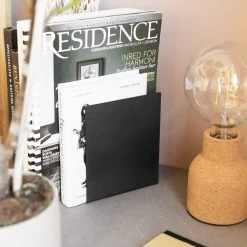 Buchstütze Metall Schwarz -Heimtextilien Geschäft 300562 20654