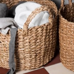 Korb Abaca Rund Griff -Heimtextilien Geschäft 301177 14672