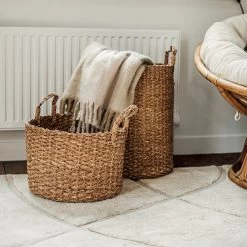 Korb Abaca Rund Griff -Heimtextilien Geschäft 301177 35840