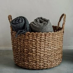 Korb Abaca Rund Griff Groß -Heimtextilien Geschäft 301179 28078