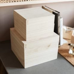 Box Holz Deckel Mittel -Heimtextilien Geschäft 301635 20920