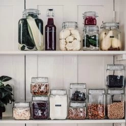 Glasdose Rechteckig 0,8L 13 Glasdose Rechteckig 0,8L -Heimtextilien Geschäft 302359 35007