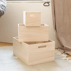 Box Holz Griff Groß -Heimtextilien Geschäft 371735 20368