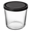 Glasdose Schwarz Deckel 0,8L -Heimtextilien Geschäft 371928 5141