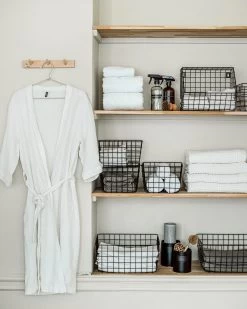 Korb Draht Klein Schwarz -Heimtextilien Geschäft 372181 37611