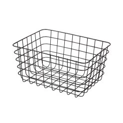 Korb Draht Groß Schwarz