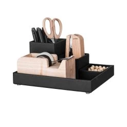 Schreibtisch-Organizer 4er-Pack Graphit -Heimtextilien Geschäft 372563 11256