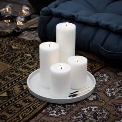 Kerze 7x20cm Weiß -Heimtextilien Geschäft 372678 16688