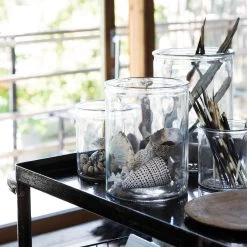 Vase Glas Ø10cm -Heimtextilien Geschäft 373207 13337