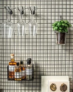 Weinglashalter Doppelspeer Schwarz 20,5 Cm -Heimtextilien Geschäft 373539 37619