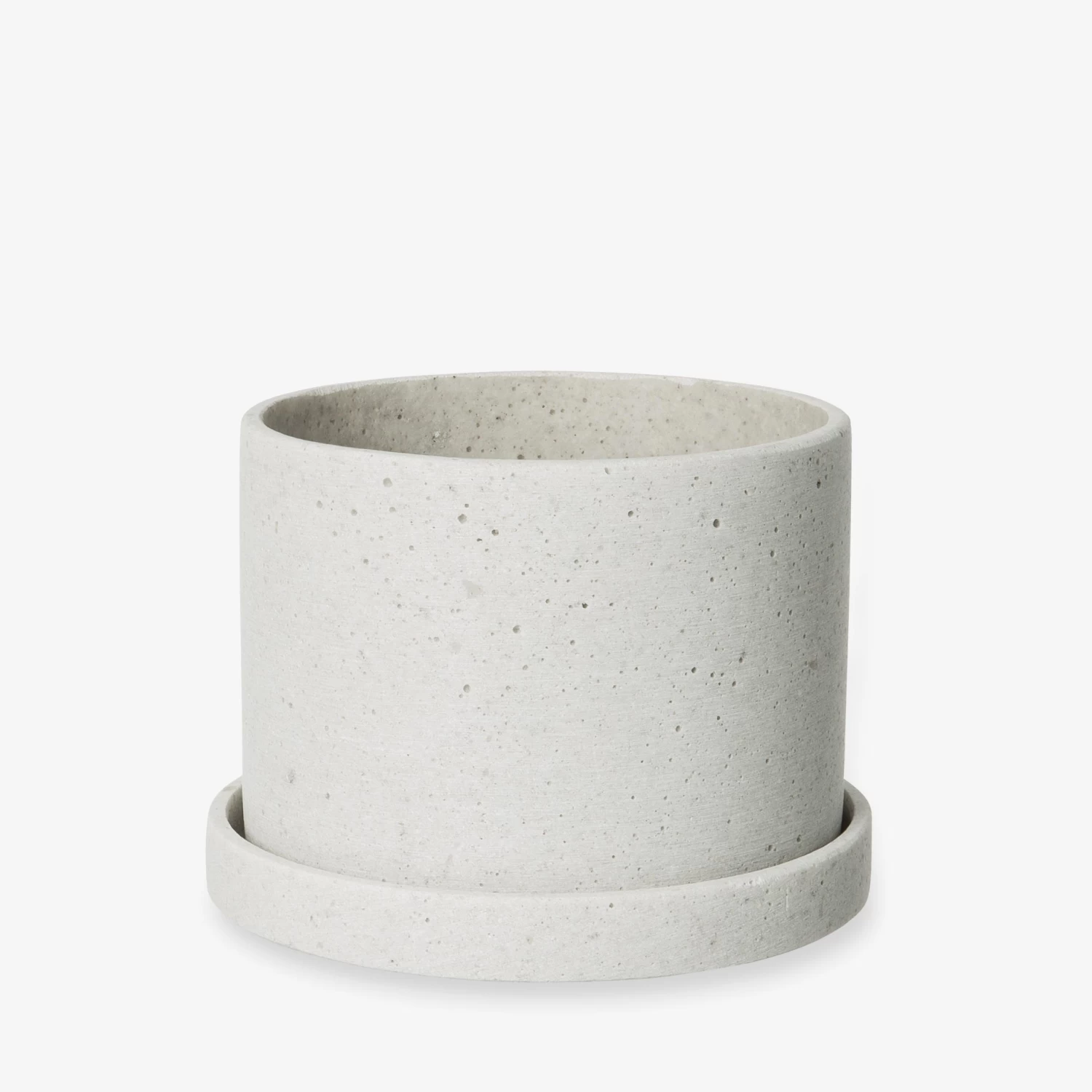 Blumentopf/Teller Polystone Klein Weiß 3 Blumentopf/Teller Polystone Klein Weiß