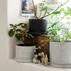 Blumentopf/Teller Polystone Mittel Weiß -Heimtextilien Geschäft 373542 15732 1