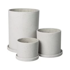 Blumentopf/Teller Polystone Groß Weiß -Heimtextilien Geschäft 373543 14310