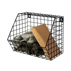 Wandkorb Für Gitternetz 22x30 Cm Schwarz -Heimtextilien Geschäft 374701 16375 3