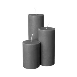Kerze 7x20cm Grau -Heimtextilien Geschäft 375024 17376 3