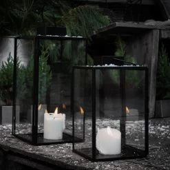 Laterne Metall Schwarz Klein 9 Laterne Metall Schwarz Klein -Heimtextilien Geschäft 375211 17631