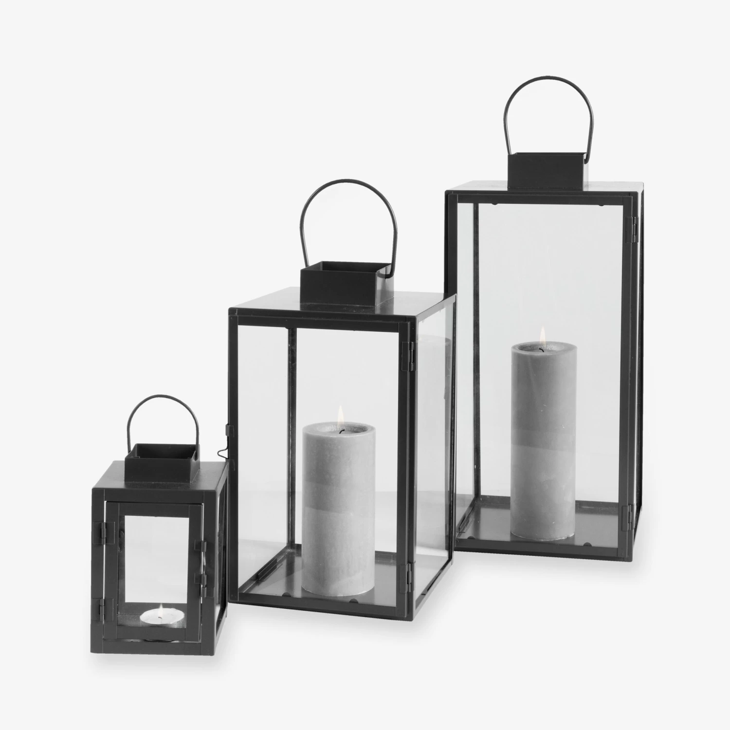 Laterne Metall Schwarz Klein 6 Laterne Metall Schwarz Klein – Bild 4