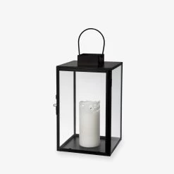 Laterne Metall Schwarz Klein 8 Laterne Metall Schwarz Klein -Heimtextilien Geschäft 375211 19631