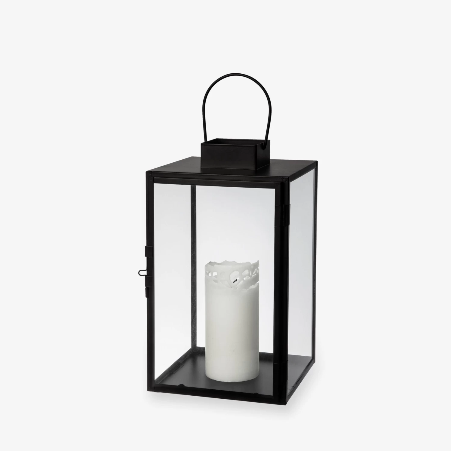 Laterne Metall Schwarz Klein 4 Laterne Metall Schwarz Klein – Bild 2