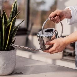 Gießkanne 0,9L Silber -Heimtextilien Geschäft 375512 25210