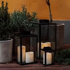 Laterne Metall Klein Schwarz -Heimtextilien Geschäft 375586 30886