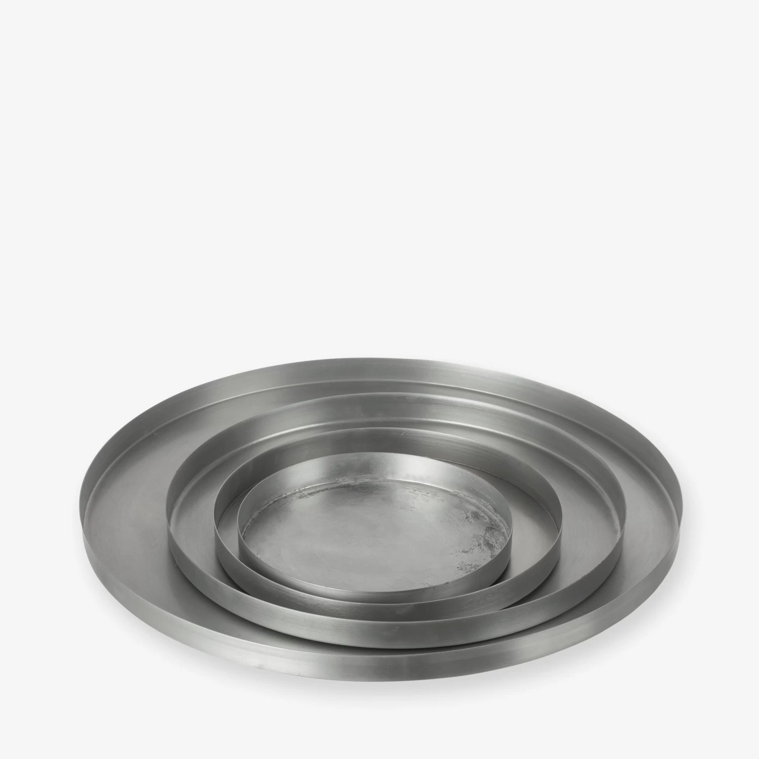 Blumentopfuntersetzer Eisen Silber Ø 17 Cm 4 Blumentopfuntersetzer Eisen Silber Ø 17 Cm – Bild 2