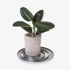 Blumentopfuntersetzer Eisen Silber Ø 30 Cm -Heimtextilien Geschäft 375758 19278