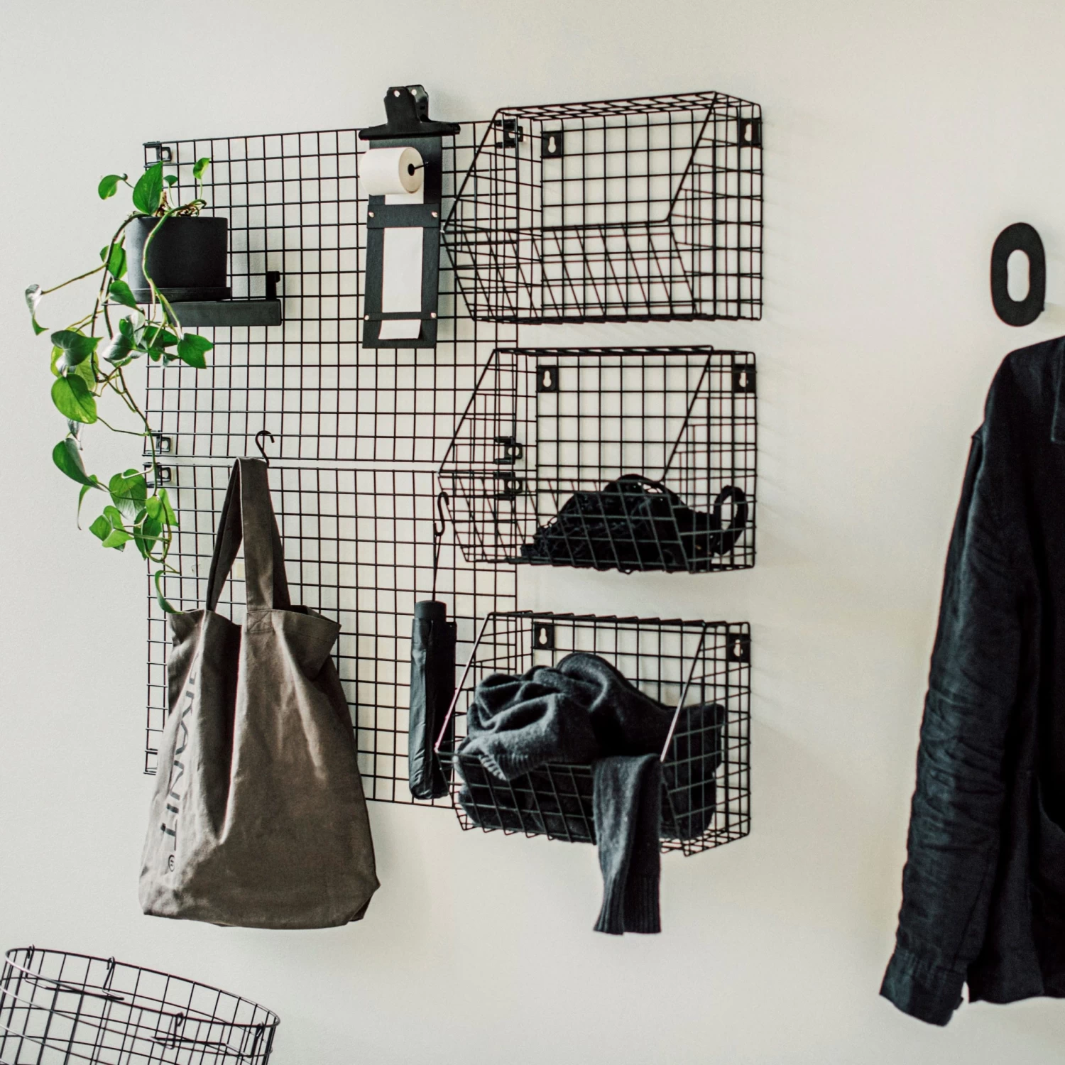 Aufbewahrungstafel Gitternetz 60 X 42 Cm Schwarz 8 Aufbewahrungstafel Gitternetz 60 X 42 Cm Schwarz – Bild 6