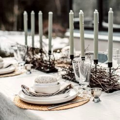 Crown Candle Stearin Light Green -Heimtextilien Geschäft 376089 33786