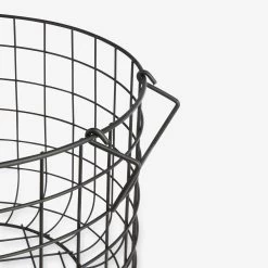 Korb Stapelbar Klein Schwarz -Heimtextilien Geschäft 376332 21680 1