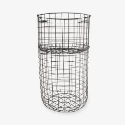Korb Stapelbar Groß Schwarz -Heimtextilien Geschäft 376333 21679