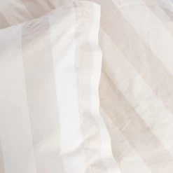 Bettgarnitur Gestreift 140 X 200 Cm Beige/Weiß 13 Bettgarnitur Gestreift 140 X 200 Cm Beige/Weiß -Heimtextilien Geschäft 400040 24152