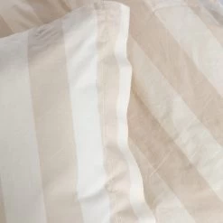 Bettgarnitur Gestreift 140 X 200 Cm Beige/Weiß 9 Bettgarnitur Gestreift 140 X 200 Cm Beige/Weiß -Heimtextilien Geschäft 400040 24166