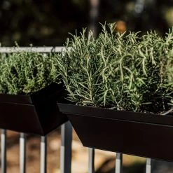 Balkonkasten Metall Schwarz -Heimtextilien Geschäft 400324 33420