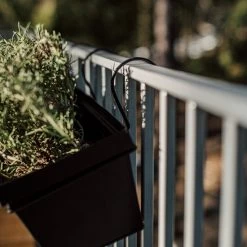 Balkonkasten Metall Schwarz -Heimtextilien Geschäft 400324 33421