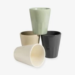 Becher Porzellan Creme 10 Becher Porzellan Creme -Heimtextilien Geschäft 400328 24385