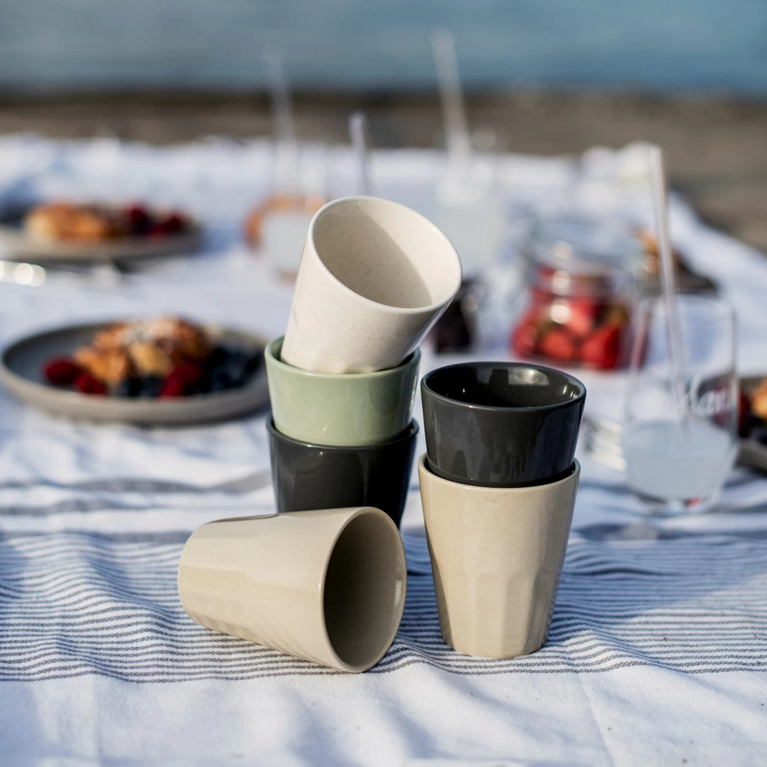 Becher Porzellan Creme 7 Becher Porzellan Creme – Bild 5