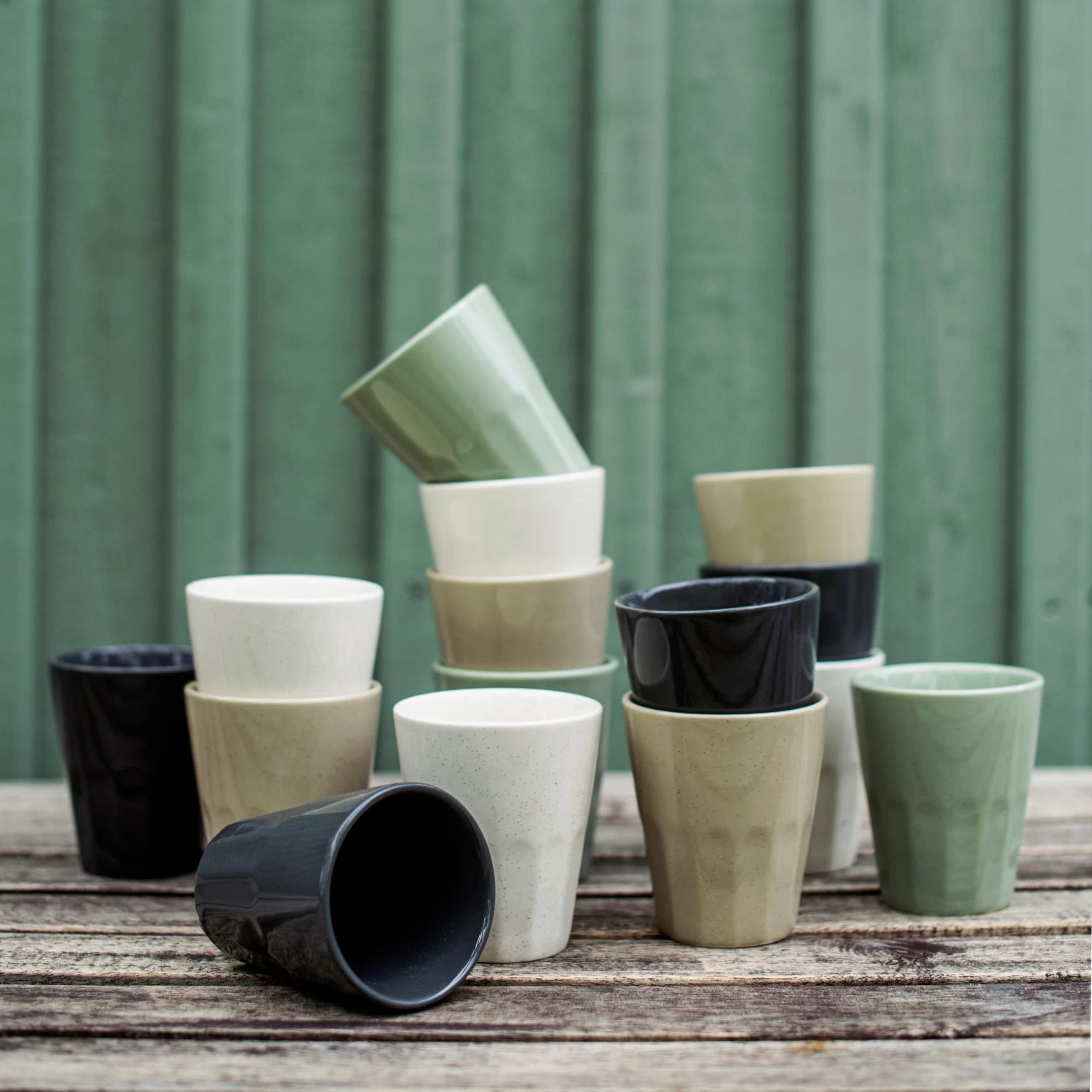 Becher Porzellan Grau 8 Becher Porzellan Grau – Bild 6