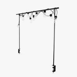 Tischstange Mit Klemme 140-250 Cm Schwarz