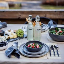 Teller Bruno Steingut 22 Cm Grau -Heimtextilien Geschäft 400586 25690