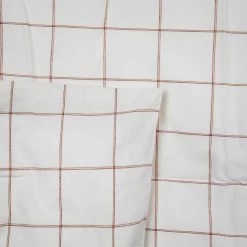 Bettgarnitur Kariert 140 X 200 Cm Naturweiß -Heimtextilien Geschäft 400725 28112