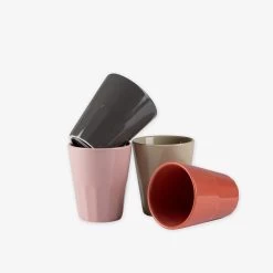 Becher Porzellan Sandbeige -Heimtextilien Geschäft 400737 28720