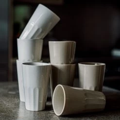 Becher Porzellan Groß Creme 12 Becher Porzellan Groß Creme -Heimtextilien Geschäft 400738 28727 1