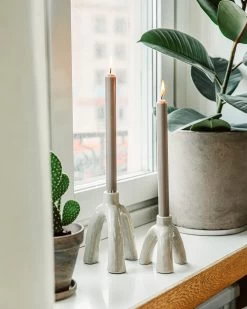 Kerzenleuchter High Flow Warmgrau -Heimtextilien Geschäft 401022 36423