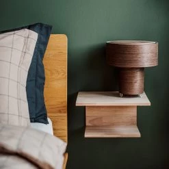 Nachttisch Wand Gehängt Holz 18 X 24 X 32 12 Nachttisch Wand Gehängt Holz 18 X 24 X 32 -Heimtextilien Geschäft 401112 29148