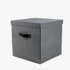 Storage Box High Canvas Dark Grey -Heimtextilien Geschäft 401186 28184