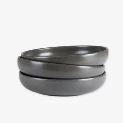 Schüssel Bruno Steingut 22 Cm Dunkelgrau -Heimtextilien Geschäft 401216 29721