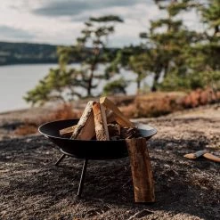 Feuerschale Metall Schwarz -Heimtextilien Geschäft 401245 30142