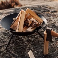 Feuerschale Metall Schwarz -Heimtextilien Geschäft 401245 30144