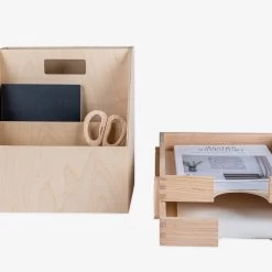 Letter Tray A4 2pcs Wood -Heimtextilien Geschäft 401249 29241